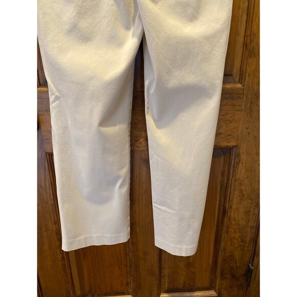 Talbots Signature Straight Pants Size 8 Cream 92% Cotton 8% Spandex Pockets - Picture 7 of 12